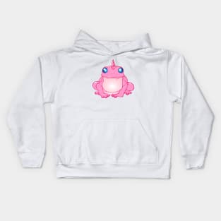 Pink Unicorn Frog Kids Hoodie